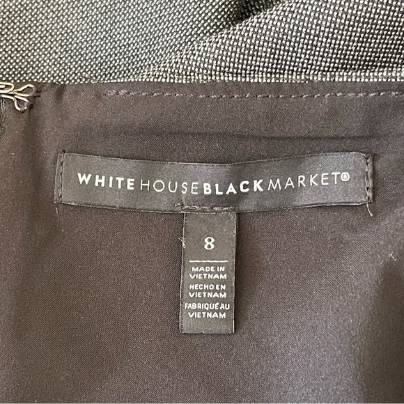 White House Black Market Women’s Luxe Suiting Pencil Skirt Size 8 Leather Trim - Picture 9 of 10